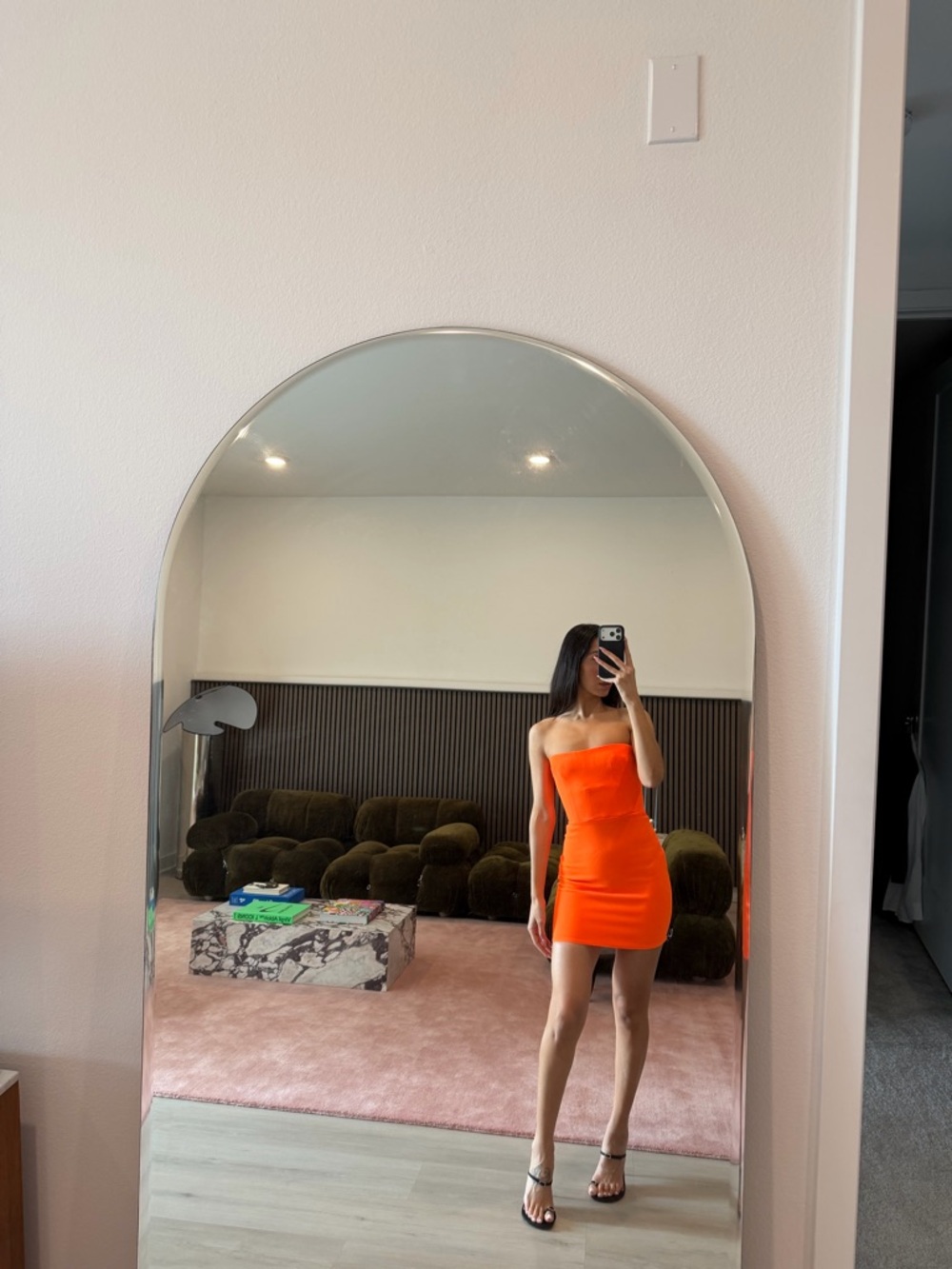 Alex Perry Orange mini dress (UK 4)